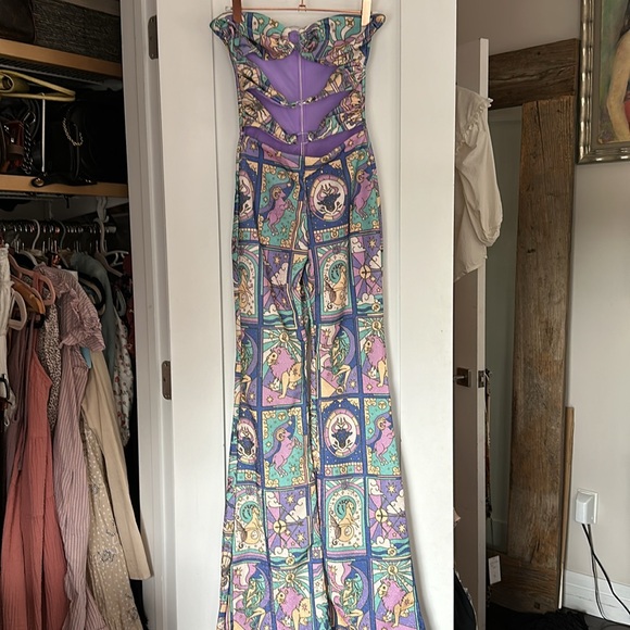 NEW Oceanus Eden Cutout Zodiac Crystal Jumpsuit - Picture 5 of 10